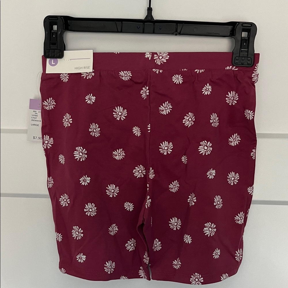 Floral Kids Shorts - Maroon